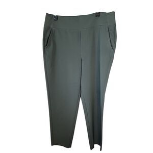 Athleta Women's Tall Plus Size 14 Green High Rise Dress Pants
